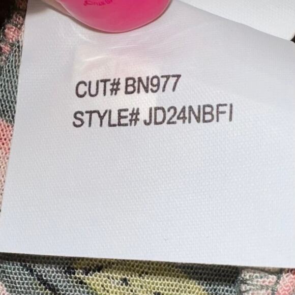 Billabong Sage Green Floral Fine Flutter Mini Dress Size Large - Picture 9 of 14